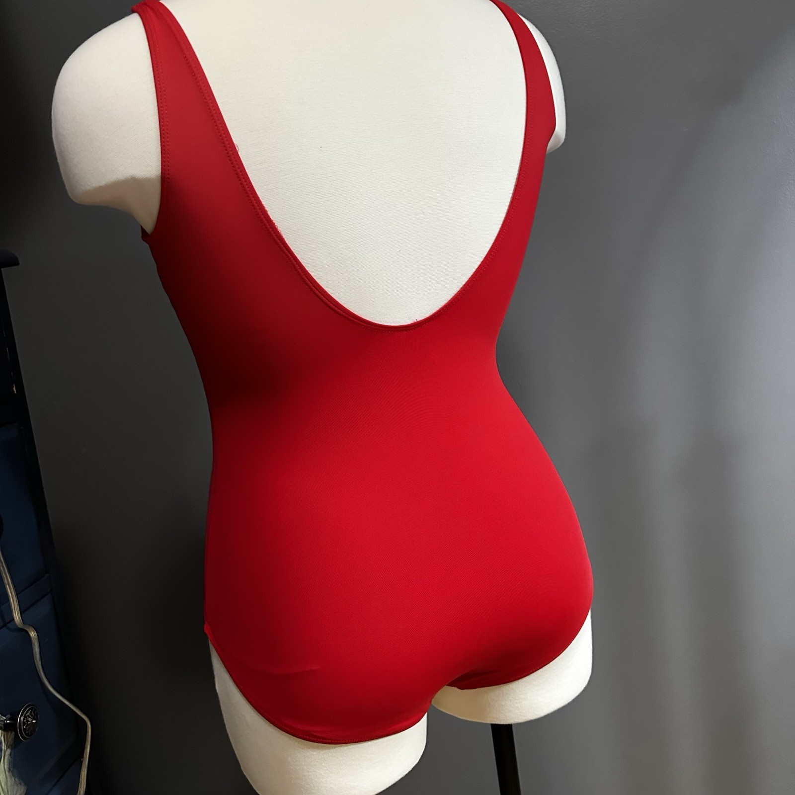 Tempt Me Women’s One Piece Red Swimsuit With Mesh Neckline Size XXL