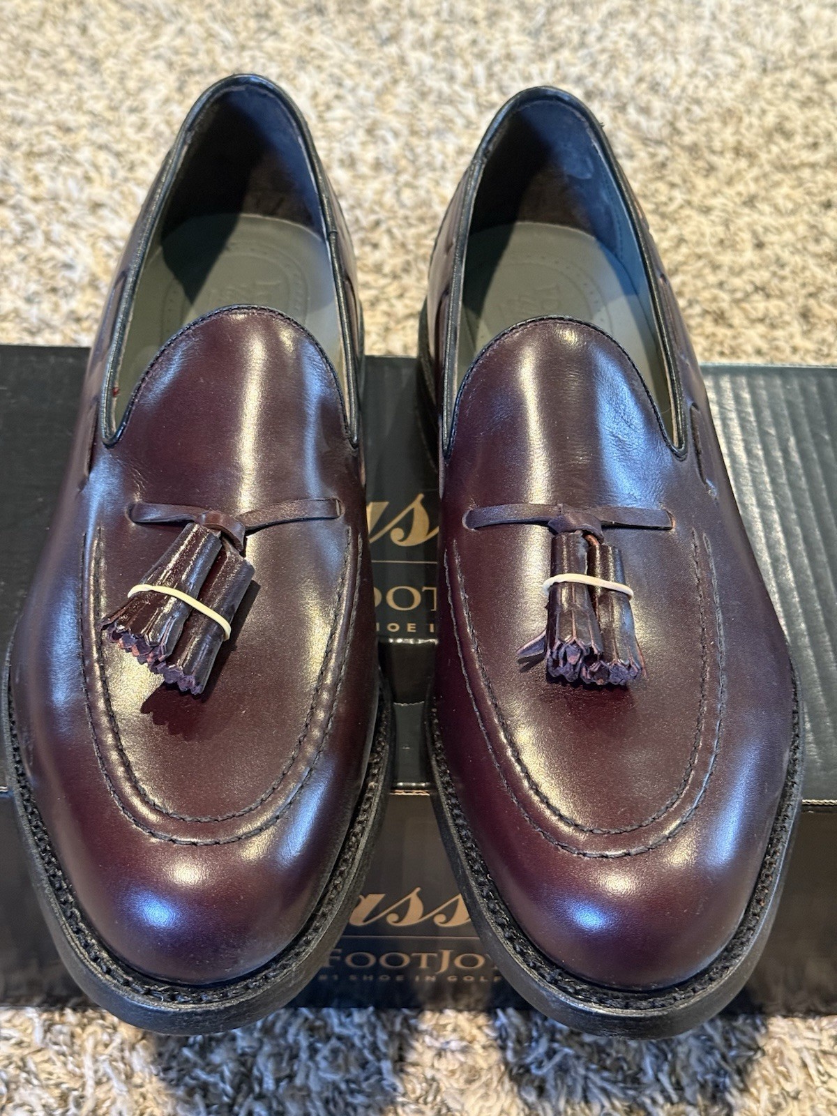 FootJoy Size 9.5D Men’s Brown Leather Tassel Loafer Classic Dress Shoe New WBox