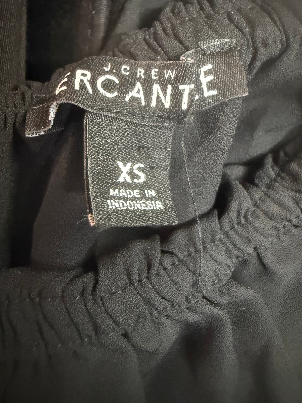 J.Crew Mercantile Black Off-Shoulder Ruffle Blouse XS