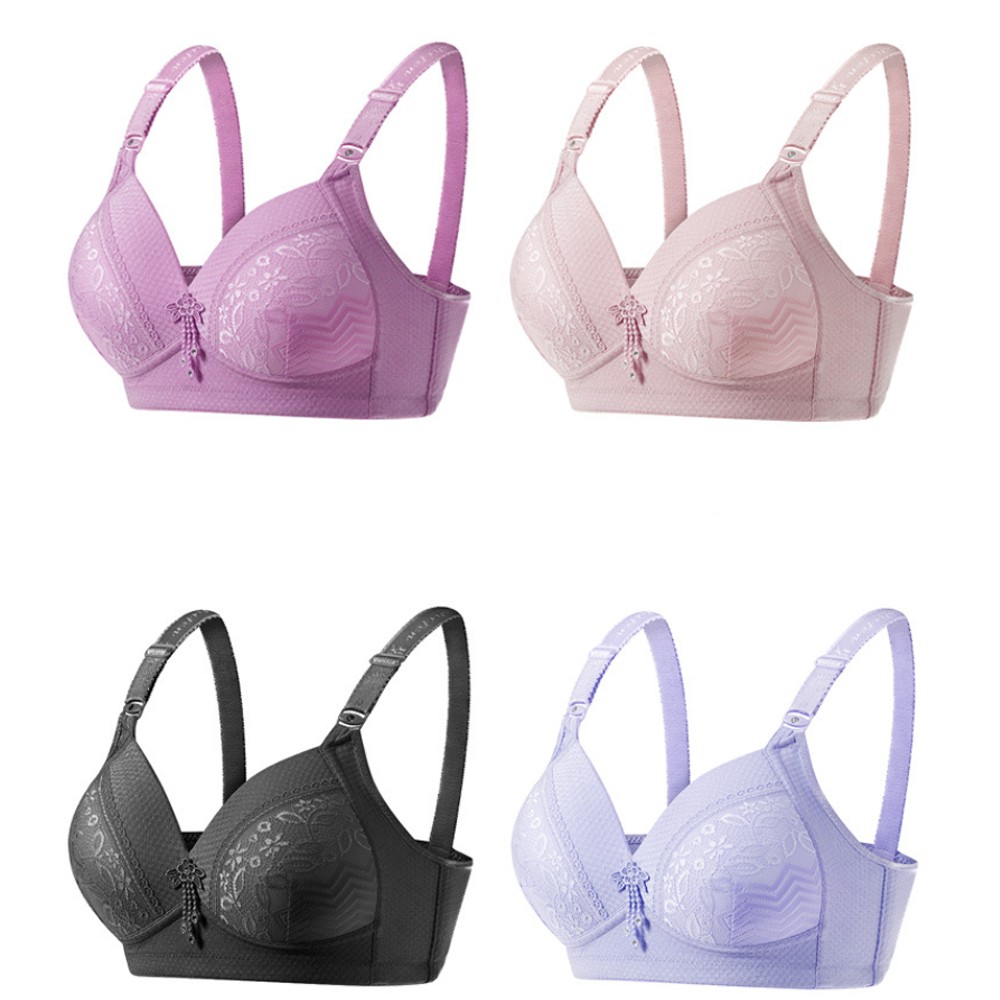40-85years Old Ladies Bras Wireless Brassiere Cotton Bra Middle-age Lingerie BH