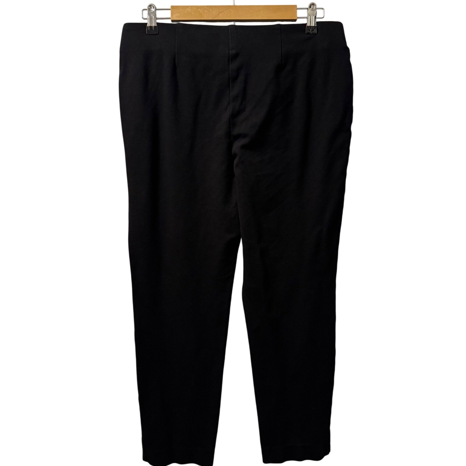 Chicos Black Ankle Pants Size Medium Short Rayon/Nylon/Spandex Blend Slim Fit