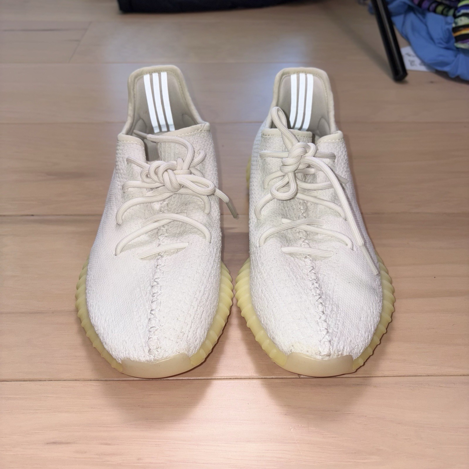 Adidas Yeezy Boost 350 V2 Butter Cream White Mens Size 8 Sneakers