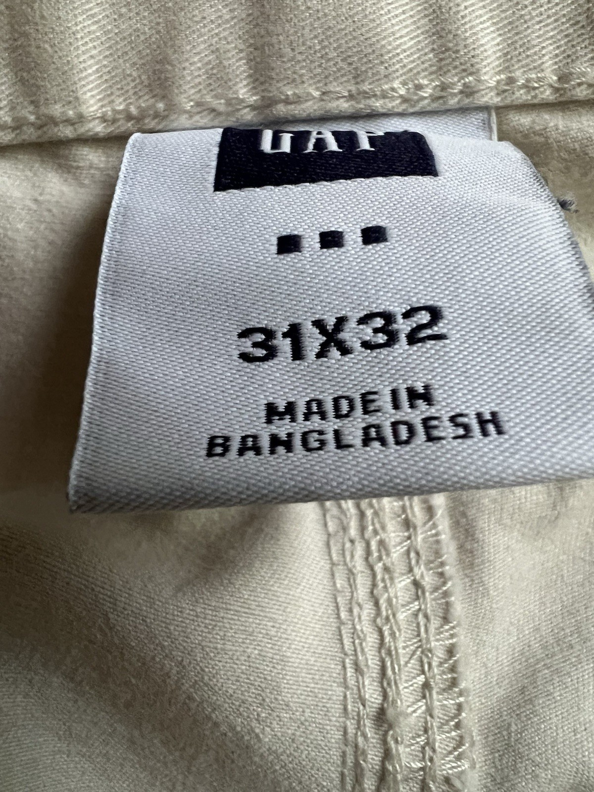 GAP Men’s Cargo Utility Pants Ivory Size 31×32 Straight Tapered Casual Outdoor