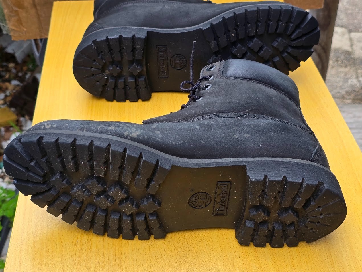 Timberland Men’s Size 12M Black Nubuck Waterproof Work Boots