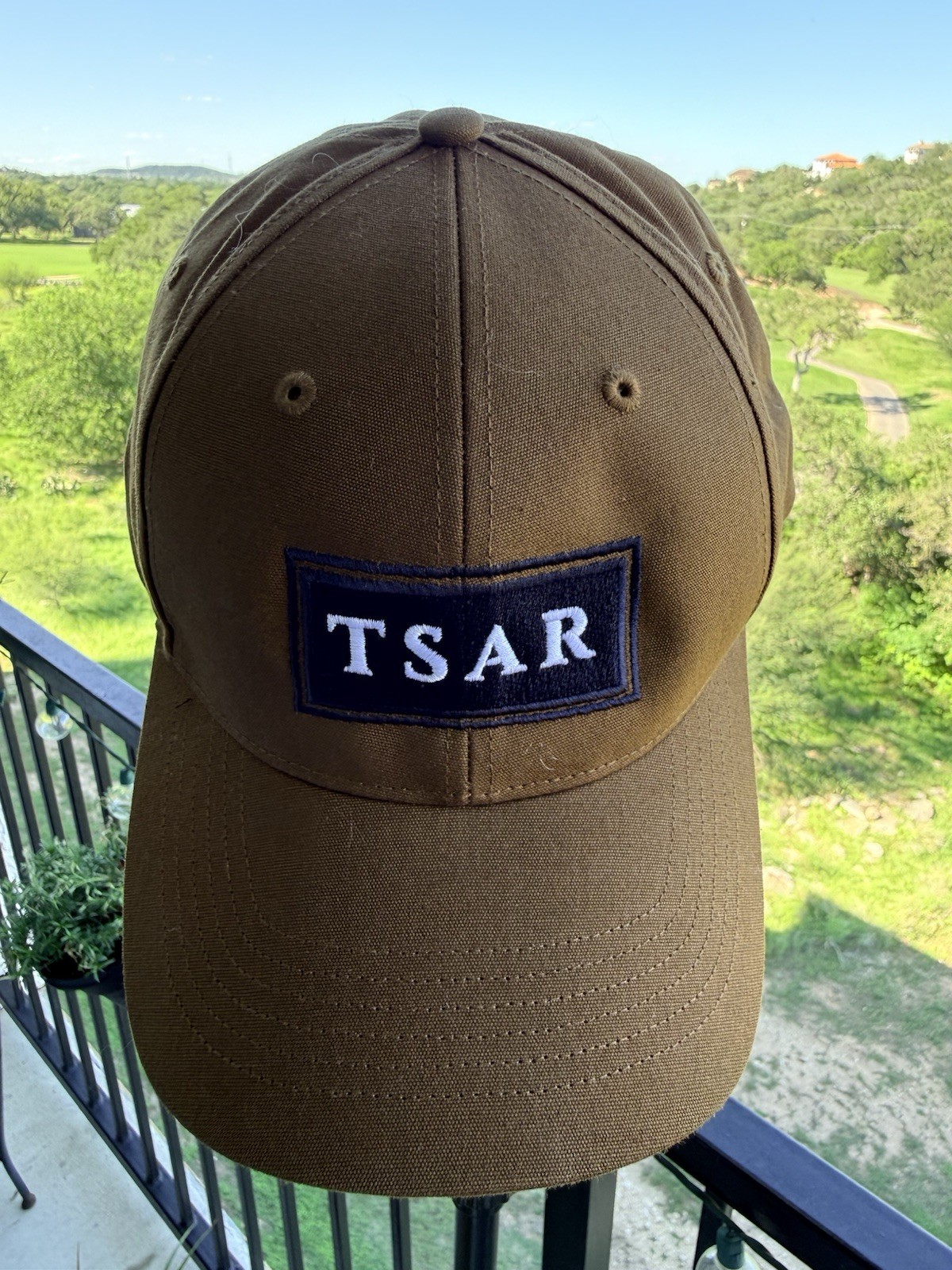 Brown Richardson Outdoor Hat With TSAR(The San Antonio Refinery)Logo