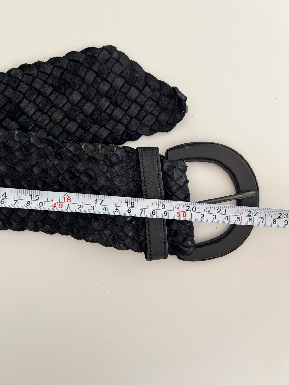 Armani Exchange Leather Extra Wide Statement Belt Black XS / S