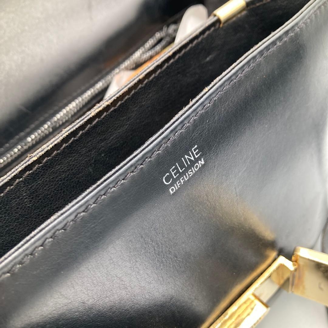 Celine Vintage Shoulder Bag Brown Excellent Condition Japan 0611851