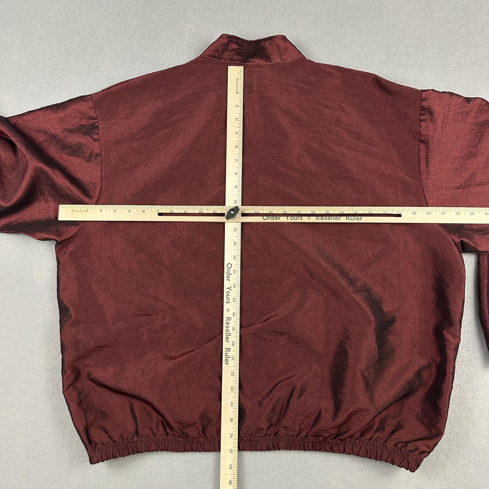 Vintage Surf Style Jacket Men 2XL Red 1/4 Zip Windbreaker Pullover Retro XXL