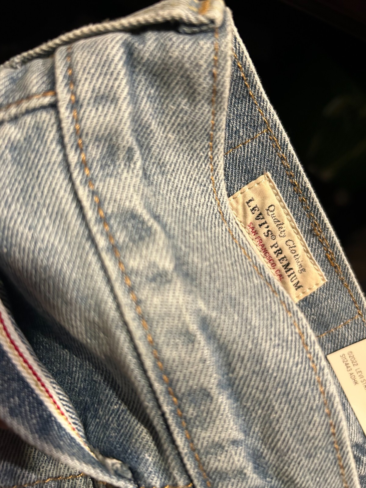 Levi’s Premium 501 Original Fit Selvedge Jeans Blue Men’s Size NWT RT$148 3600