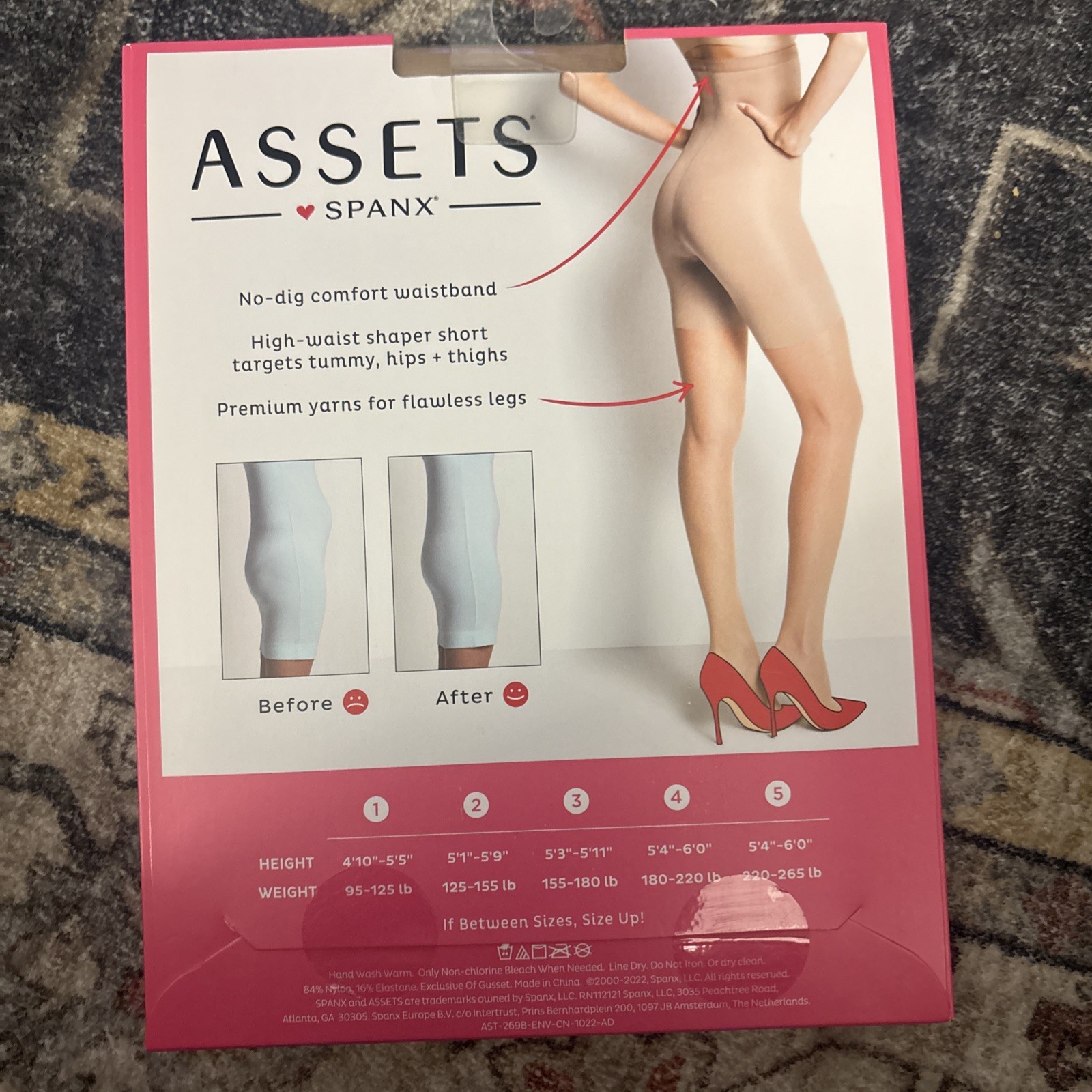 New SPANX Assets High-Waisted Shaping Sheers Nylons – Nude -Size 3 (155-180 lbs)