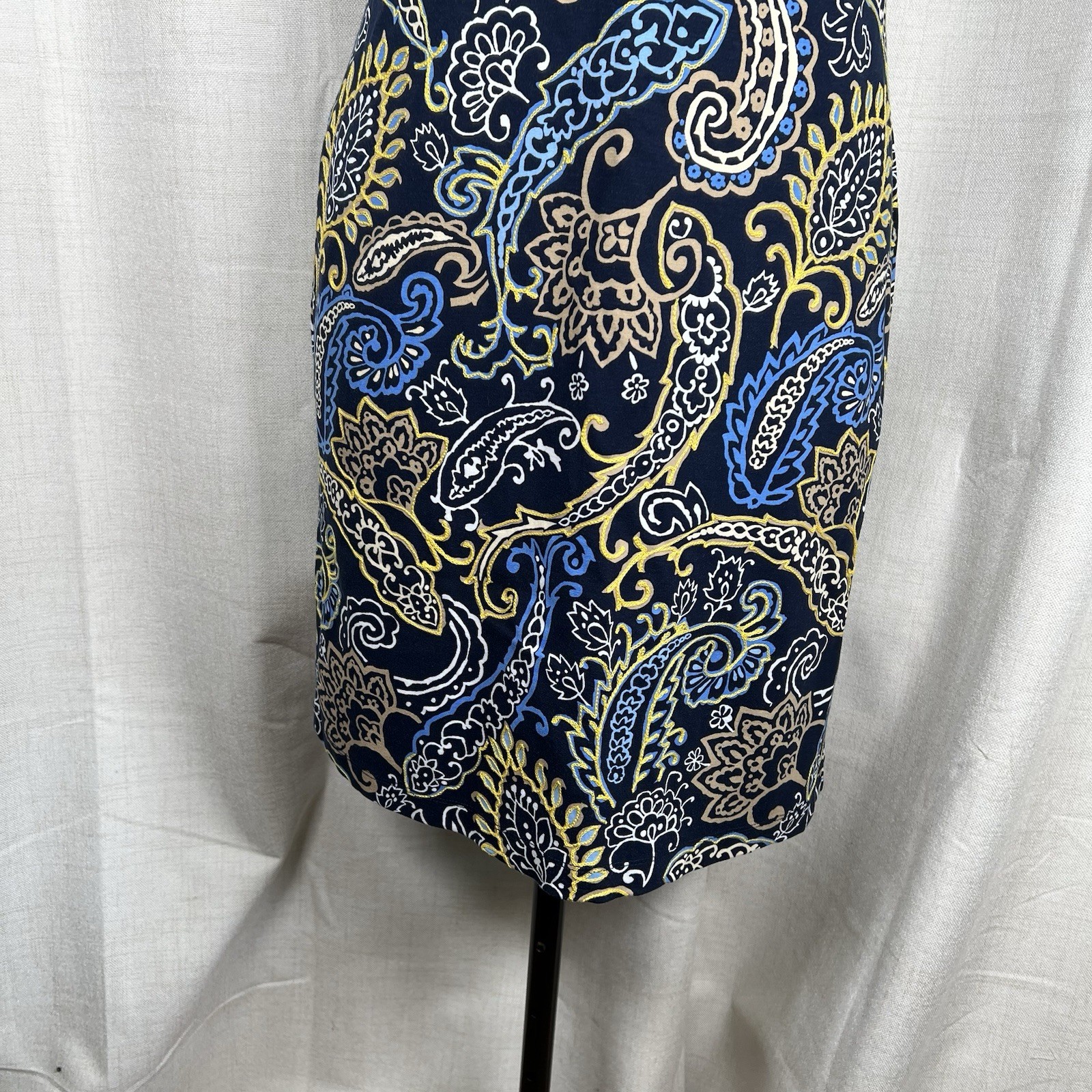 J. McLaughlin Devon Sleeveless Embroidered Bainbridge Dress Paisley Medium