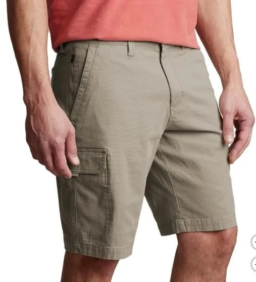 Copper and Oak Men Cargo Shorts 40 Ripstop Security Pocket Flex Waist Stretch
