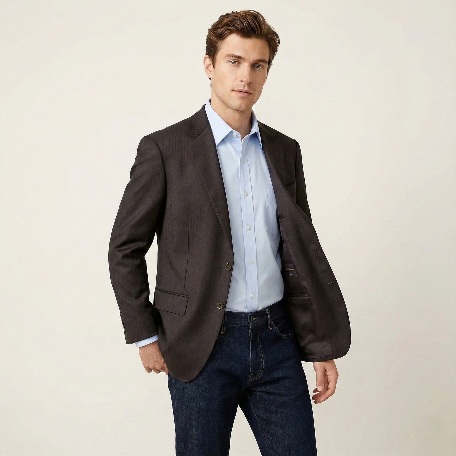 J.Crew Crosby Classic fit Suit Jacket Italy Wool herringbone 38R NWT $498