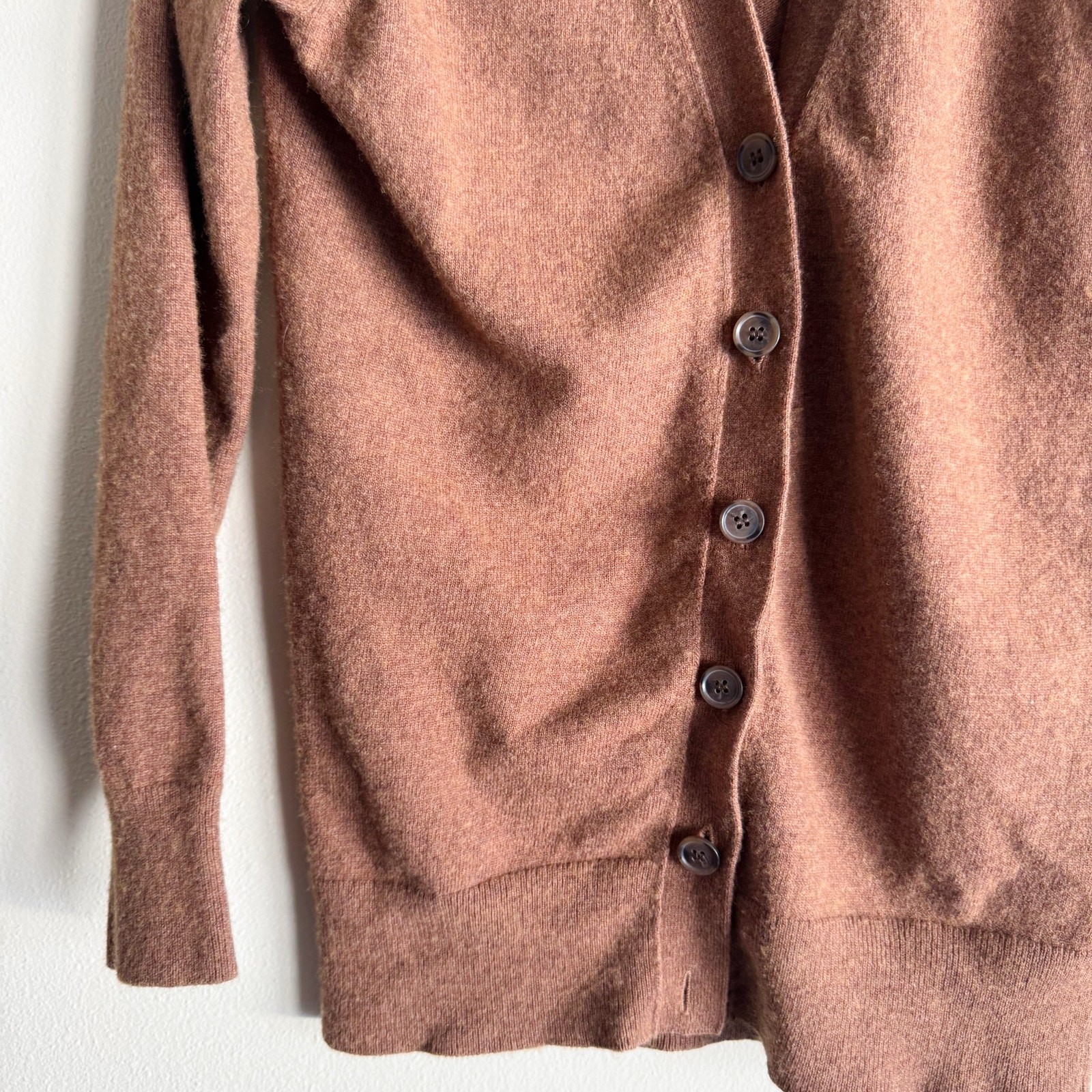 J. Crew Factory Brown V Neck Button Front Cardigan Sweater – XS
