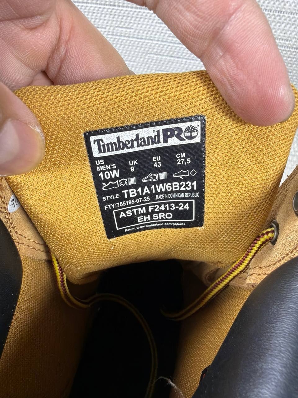 Timberland Pro Boot Men Size 10 Wide Direct Attach Steel Toe Work Wheat Nubuck