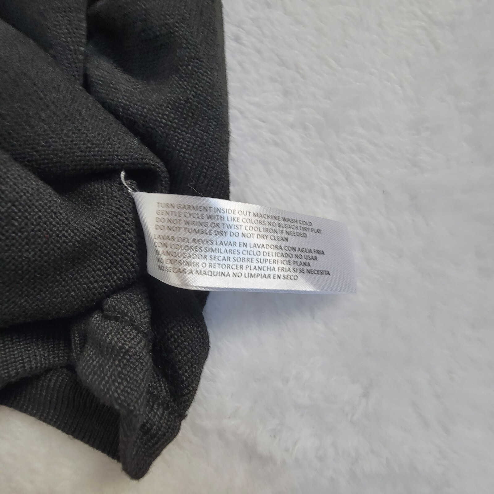 BY Design Womens Knit Sweater Small Black Ruched Sleeves with Button Accent New