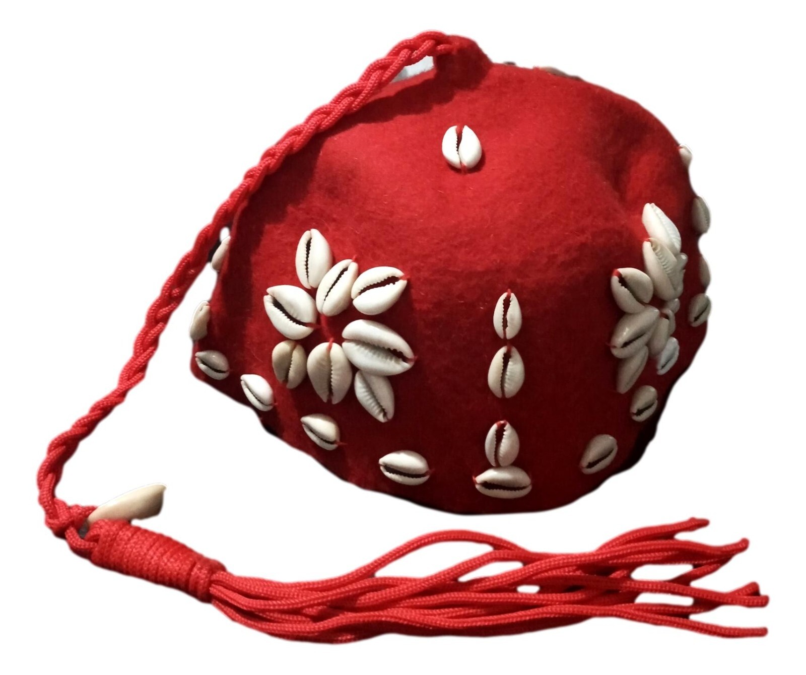 African Gnawa Handcrafted Moroccan Gnaoua Traditional Hat Headgear with tassel