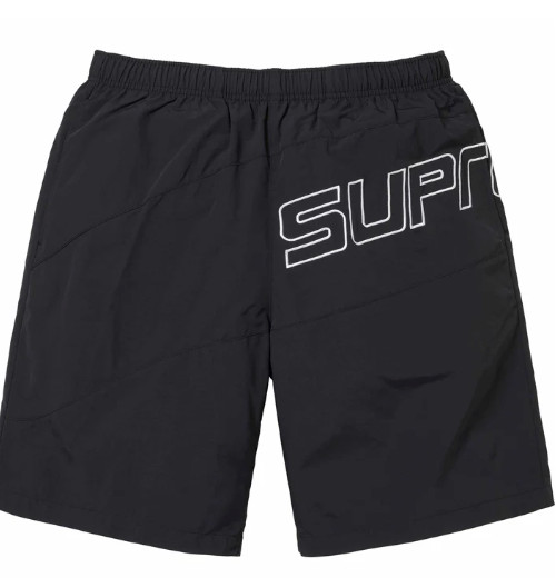 Supreme Curve Nylon Shorts Black SS24 Size Large NWT Deadstock In Hand