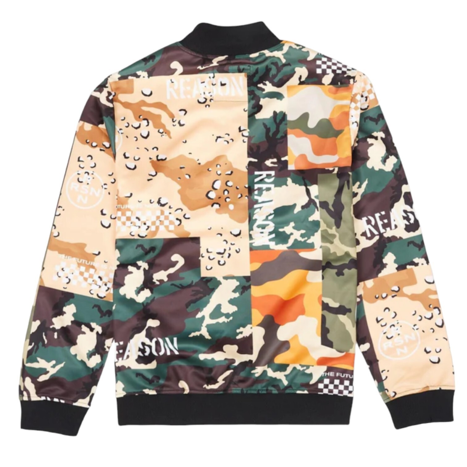 Reason Allover Camo Mixed Allover Print Track Jacket Men’s Size Medium