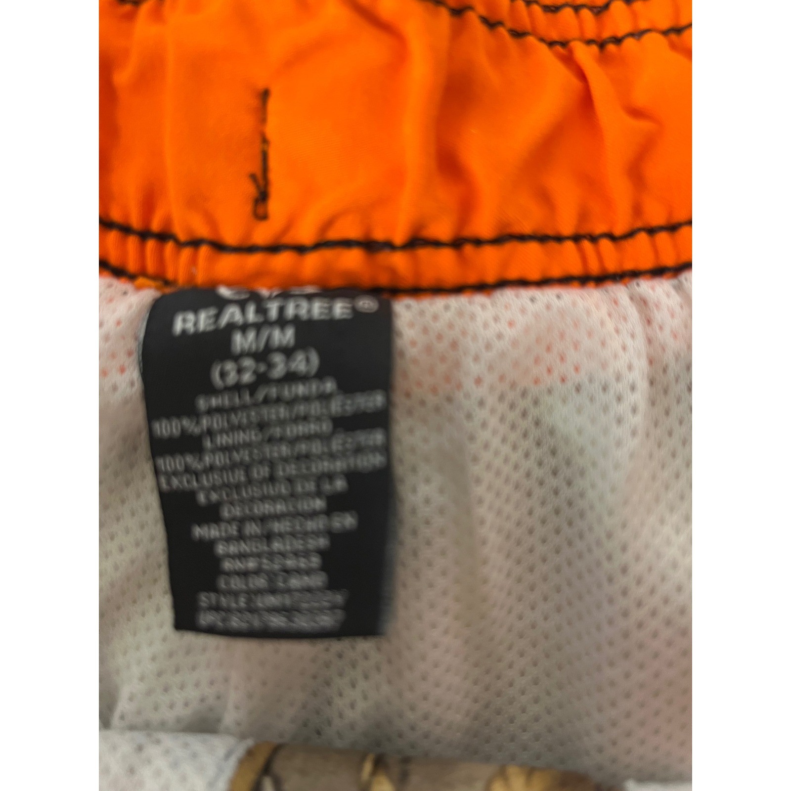 Realtree Swim Trunks Men’s M Camo Board Shorts Cargo Pocket UM17222V
