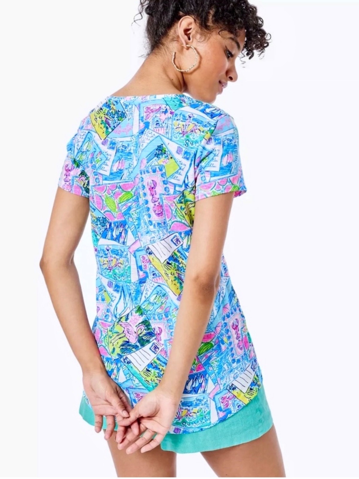 Lilly Pulitzer NWT Etta Top Wish You Were Here Size XL