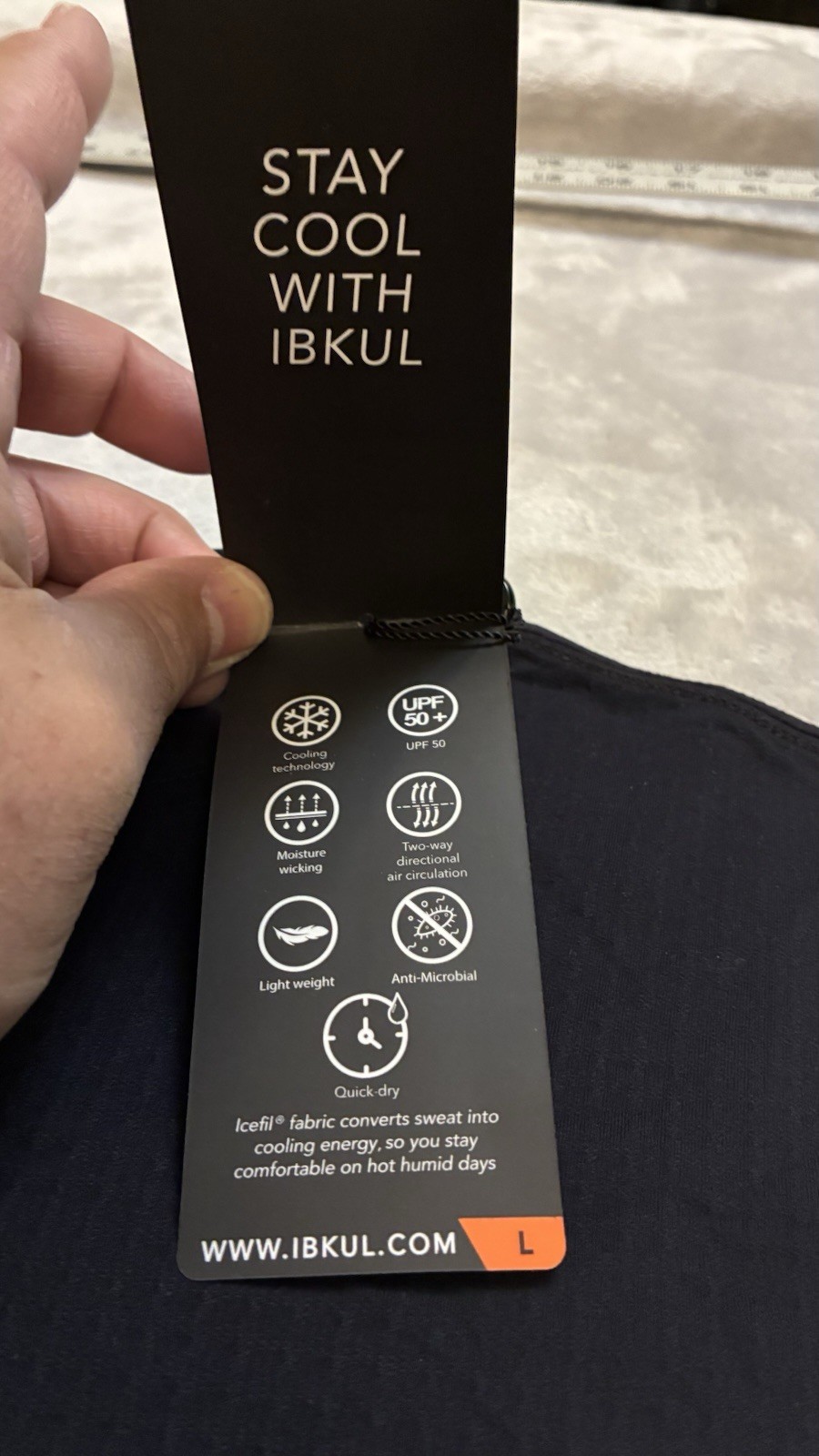 IBKUL Men’s Large Long Sleeve Crew Neck Tshirt NWT