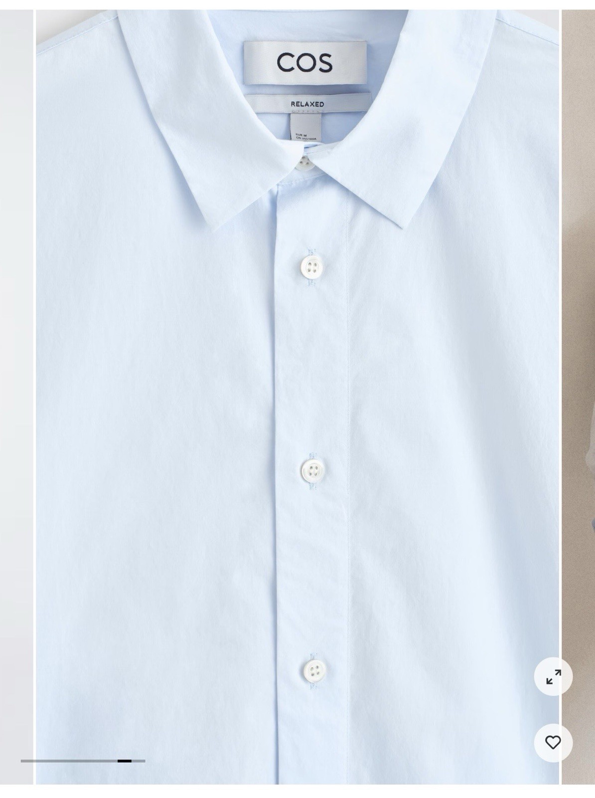 COS Men’s Relaxed Pima Cotton Poplin Shirt