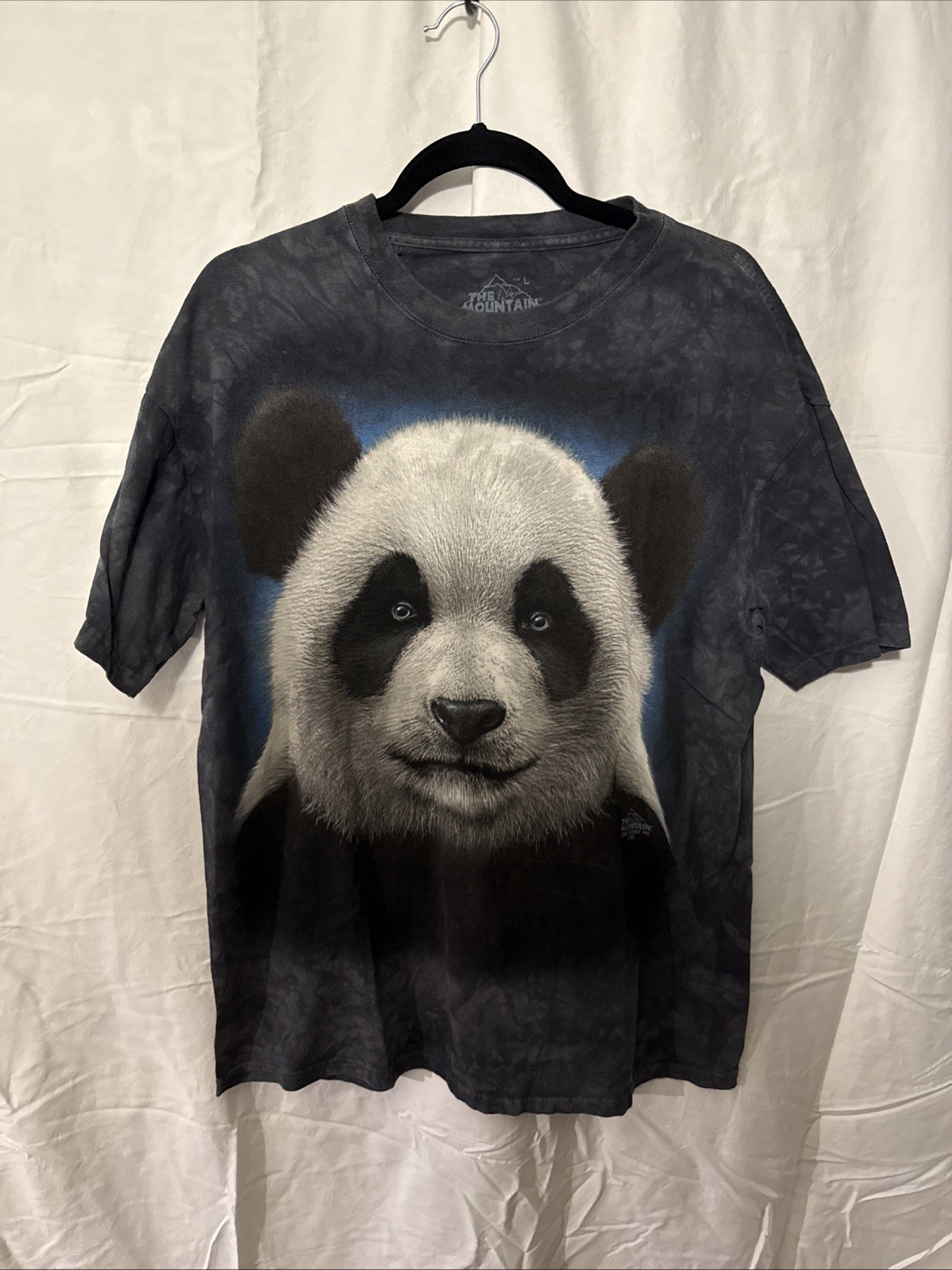 The Mountain Giant Panda Face Graphic T-Shirt Size Large Animal Nature Tee
