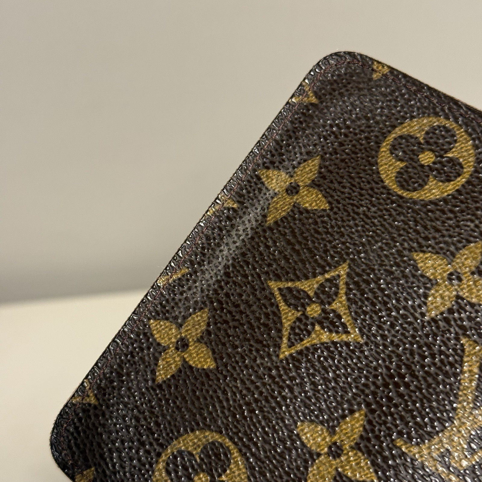 Authentic Louis Vuitton LV Monogram Compact Zip Bifold Snap Wallet Button Brown