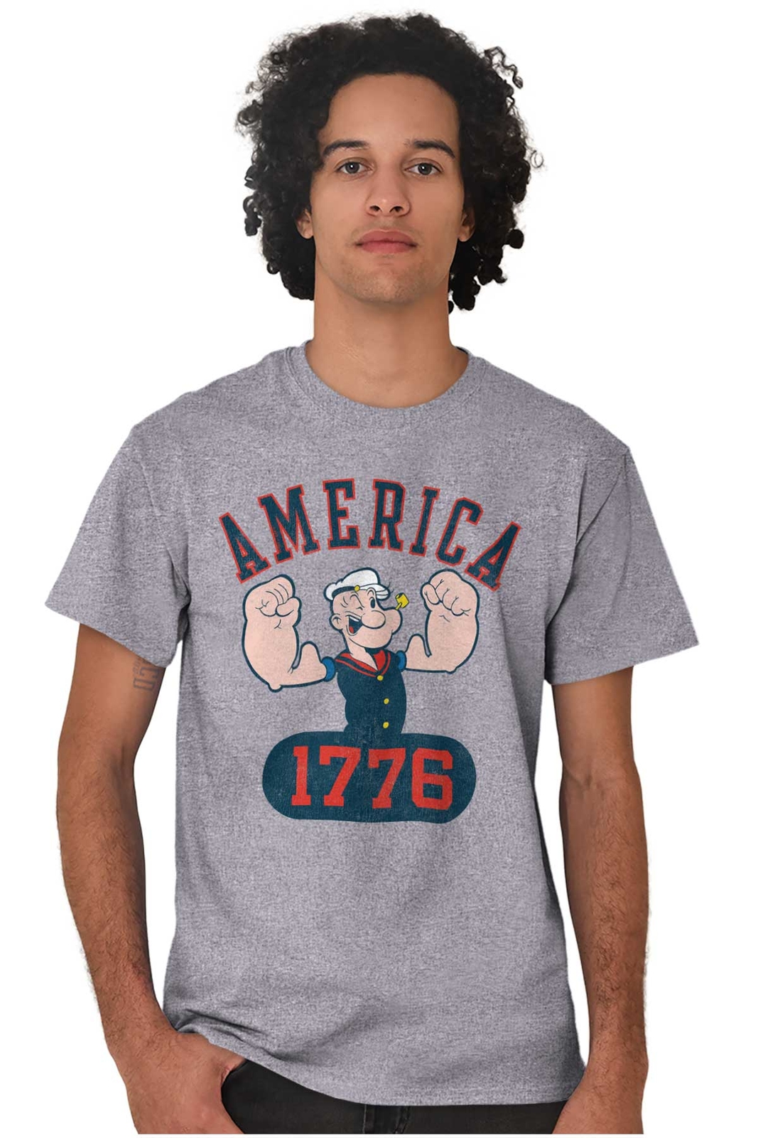 Popeye The Sailor Man America 1776 Graphic T Shirt Men or Women
