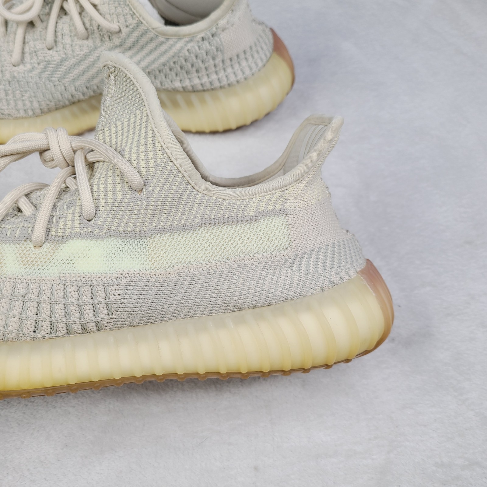 Adidas Yeezy YZY Boost 350 V2 Citrin Shoes Mens 9 Non Reflective Beige Knit