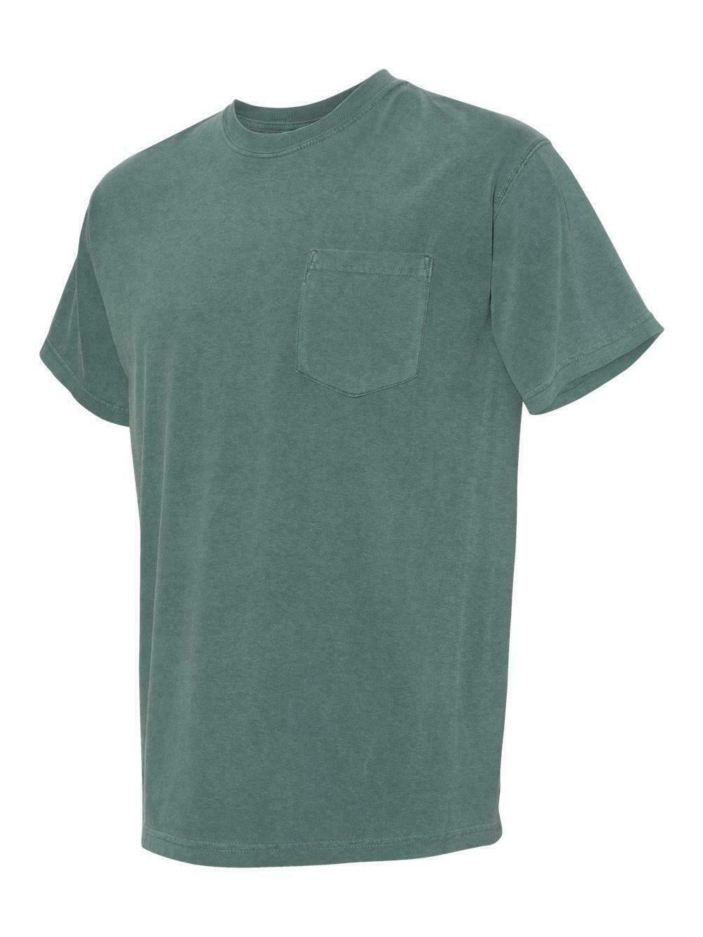 COMFORT COLORS 6030 Adult Pocket Tee – 3 First Quality Shirts – Assorted Colors