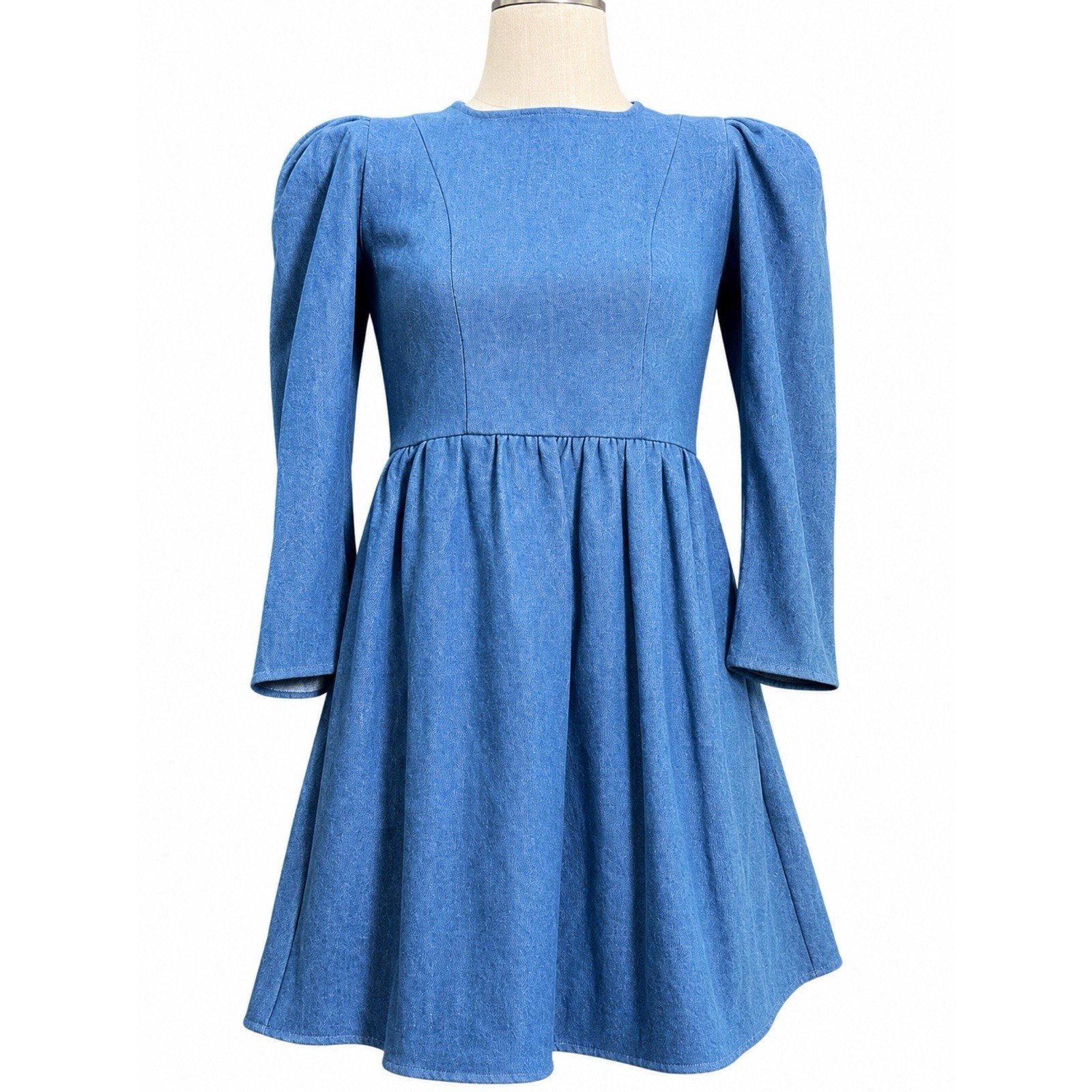 Batsheva Denim Longsleeve Blue Denim Mini Dress 2