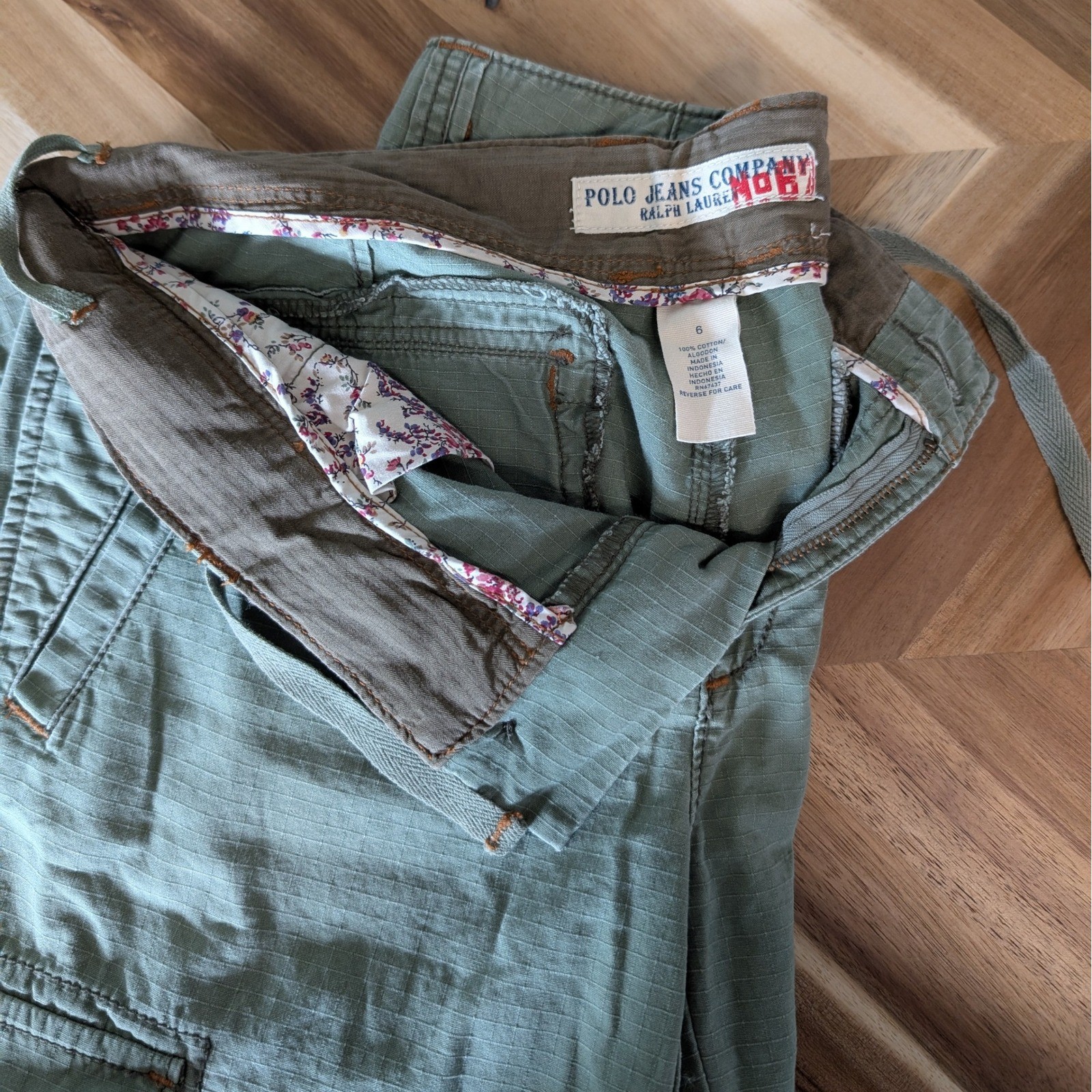 Vintage Polo Jeans Company Ralph Lauren Cargo Capri Low-Rise
