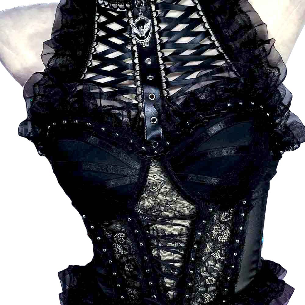 Goth Tops Y2K Grunge Gothic Tank Kawaii Emo Clothing Ladies Punk Rock Clothes