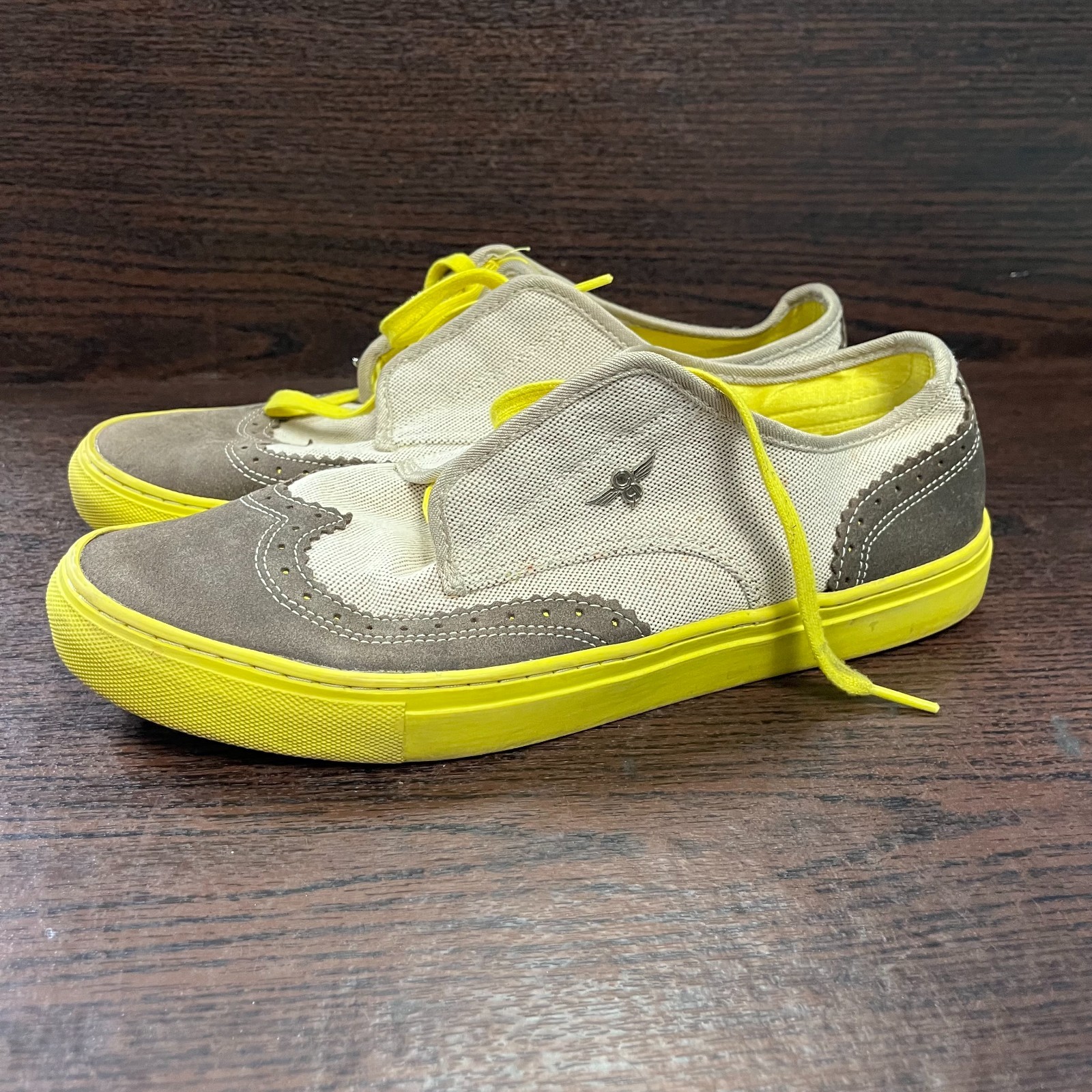 Creative Recreation Men’s Cesario Lo Shoe 10.5 Brown Yellow WingtipCR2212 SI0112
