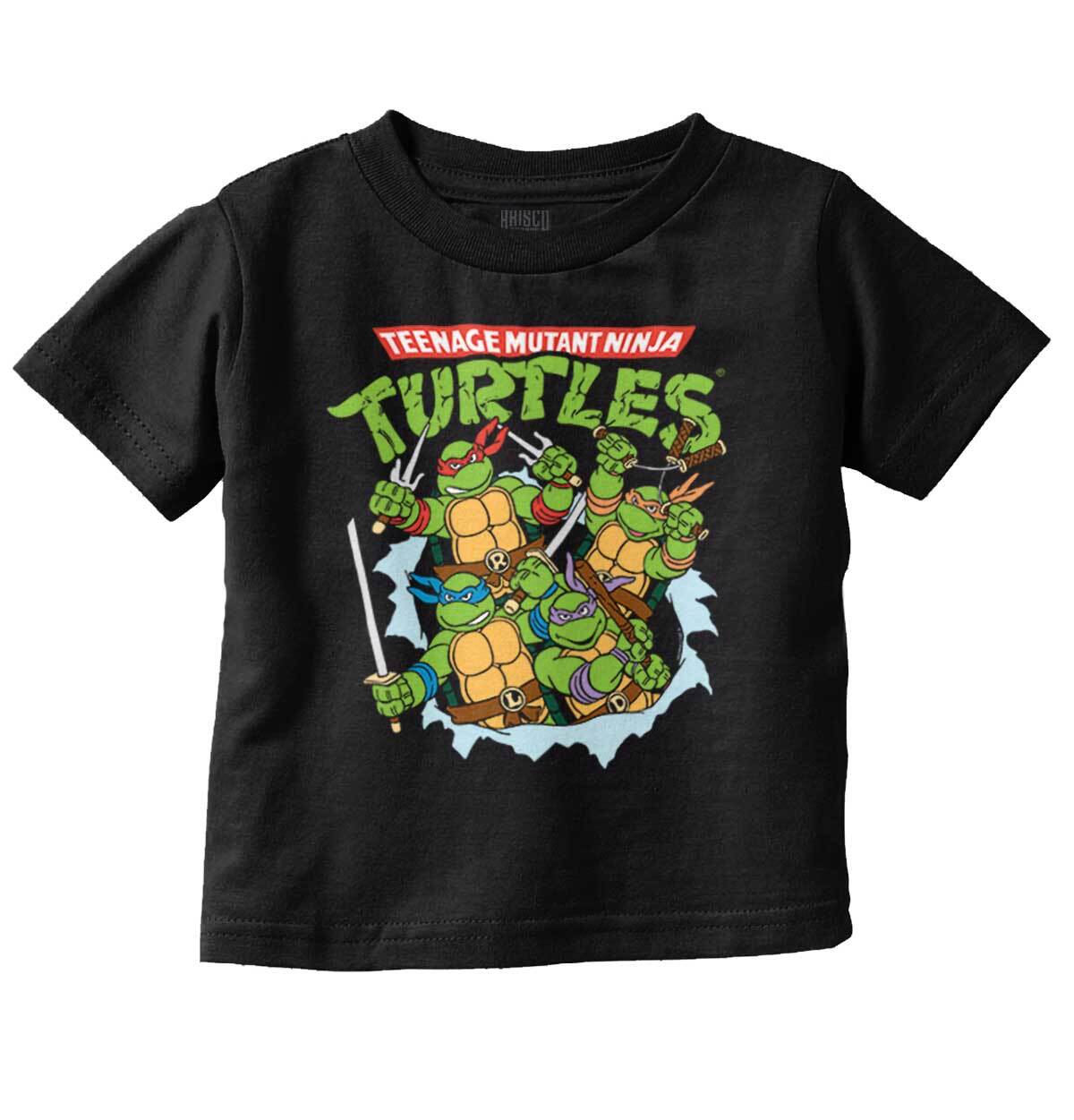 TMNT 90s Retro Ninja Turtles Cartoon Toddler Boy Girl T Shirt