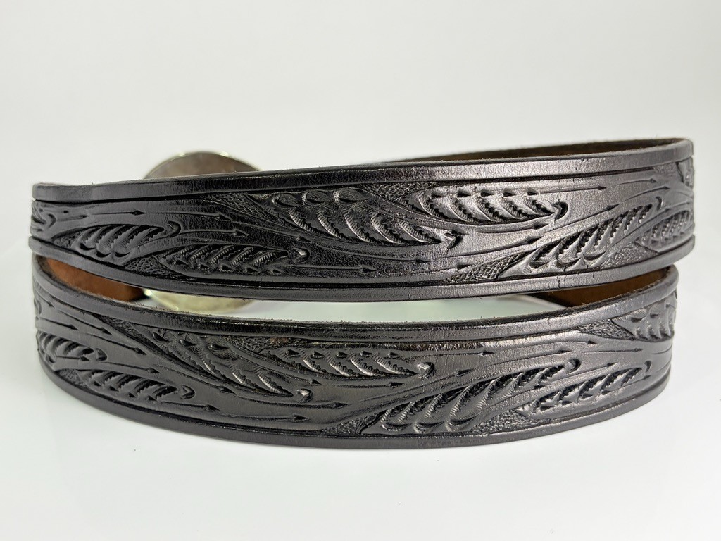 Sterling Silver .925 Celtic Knots 3/4″ Ranger Belt Buckle 36 Tooled Chacon Strap