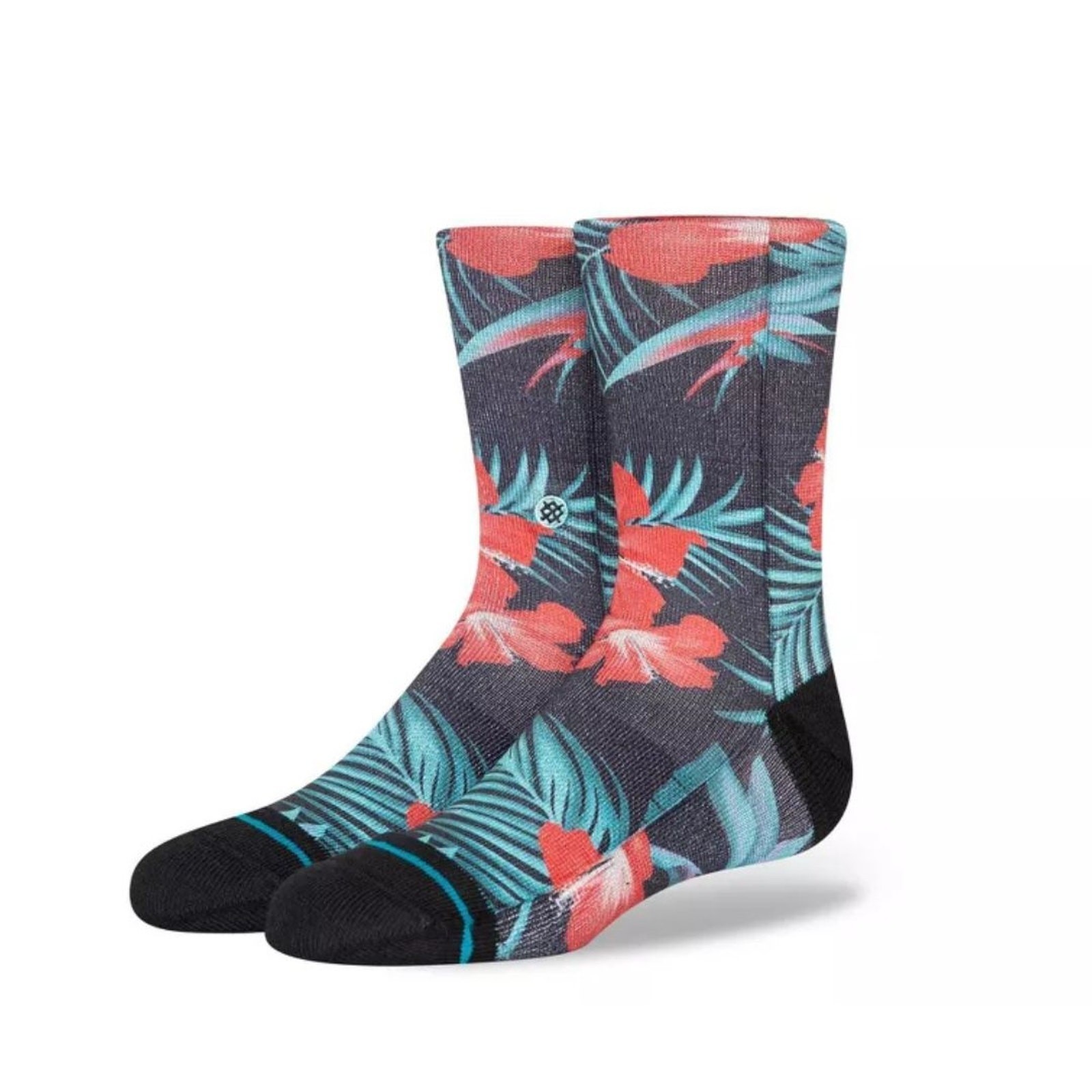 Stance Youth Multicolor Tropical Flower Crew Socks Size Large 3-5.5