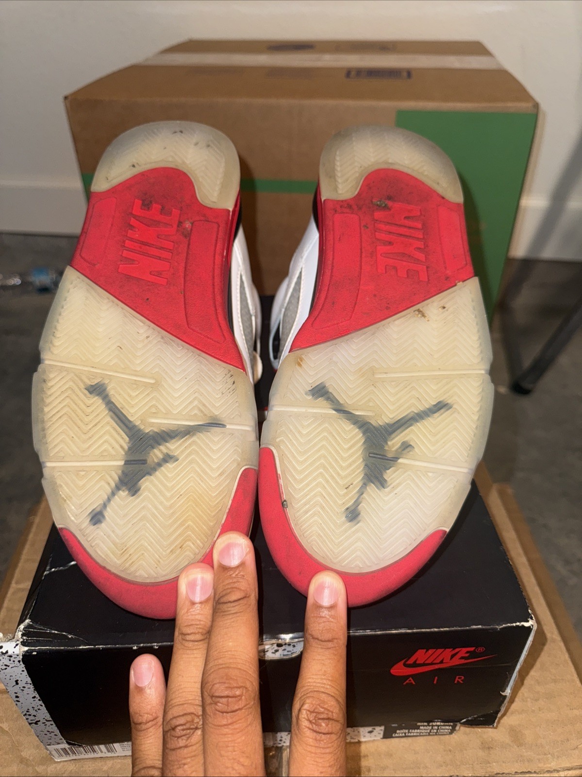 Air Jordan 5 Fire Red Size 8 100% Authentic Ready To Ship With Box ! CHEAP PRICE