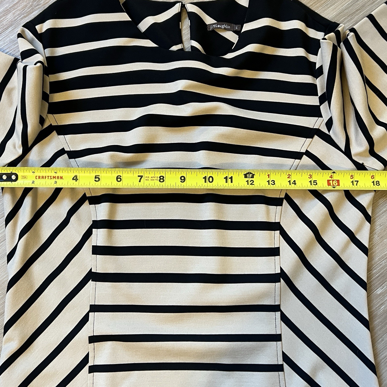 J. McLaughlin L black tan Stretch soft office staple