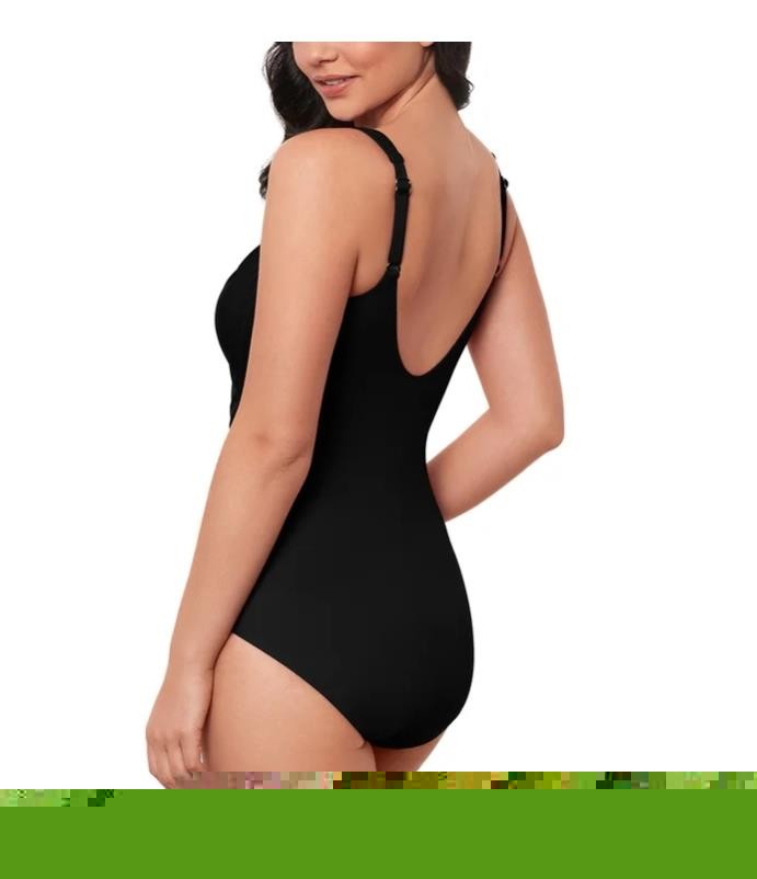 Miradonna Miraclesuit Womens Swimsuit Black One-Piece Slimming Smoothing