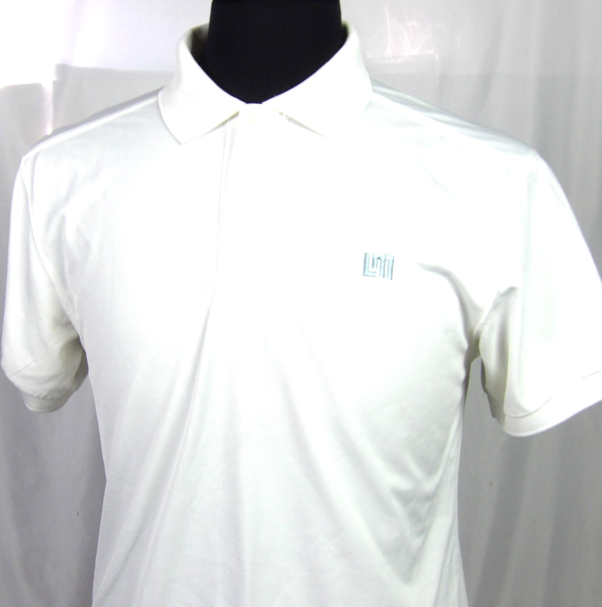 LoudMouth Short Sleeved 100% Polyester White Polo Golf Shirt Men’s Medium