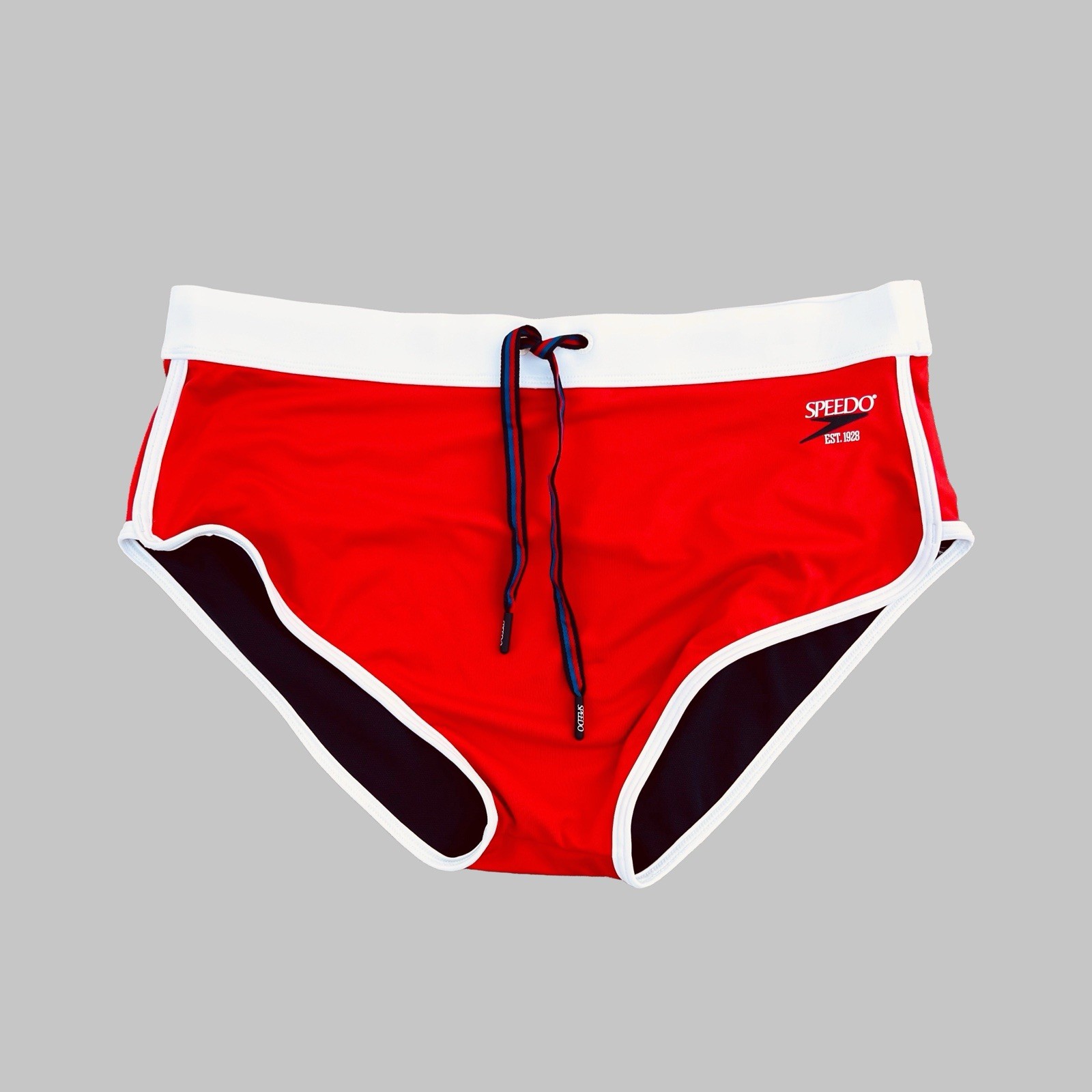 Speedo Men red Retro old school swim Brief swimwear size 30 32 34 36
