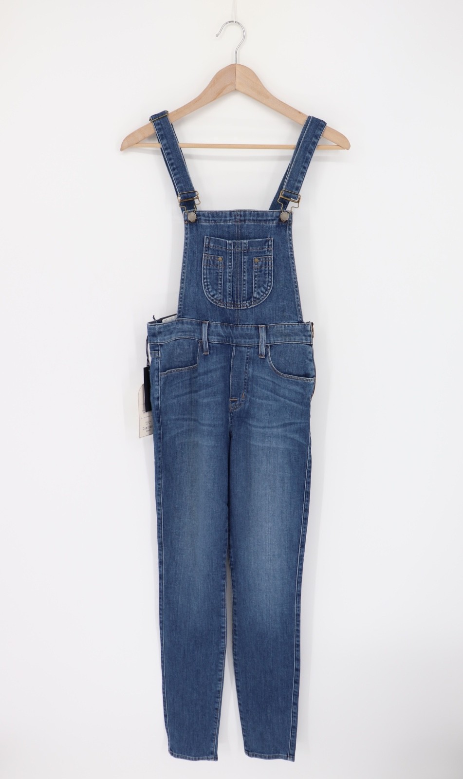 FIDELITY DENIM Olivia Denim Overalls Morocco Blue 24 $232 A10