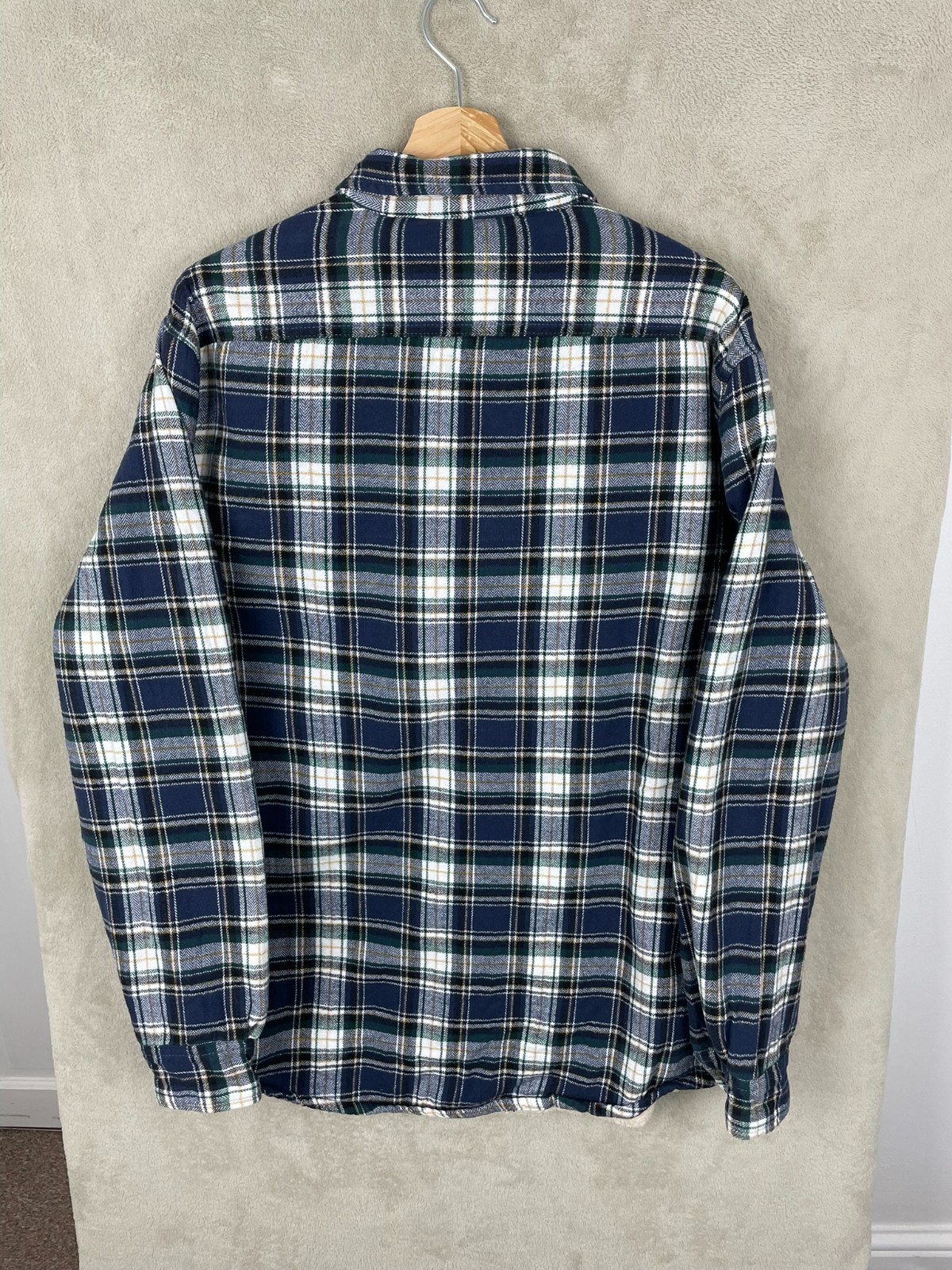 Men’s Jachs Fleece Lined Flannel Shacket Jacket Button Up Size XL Extra Large