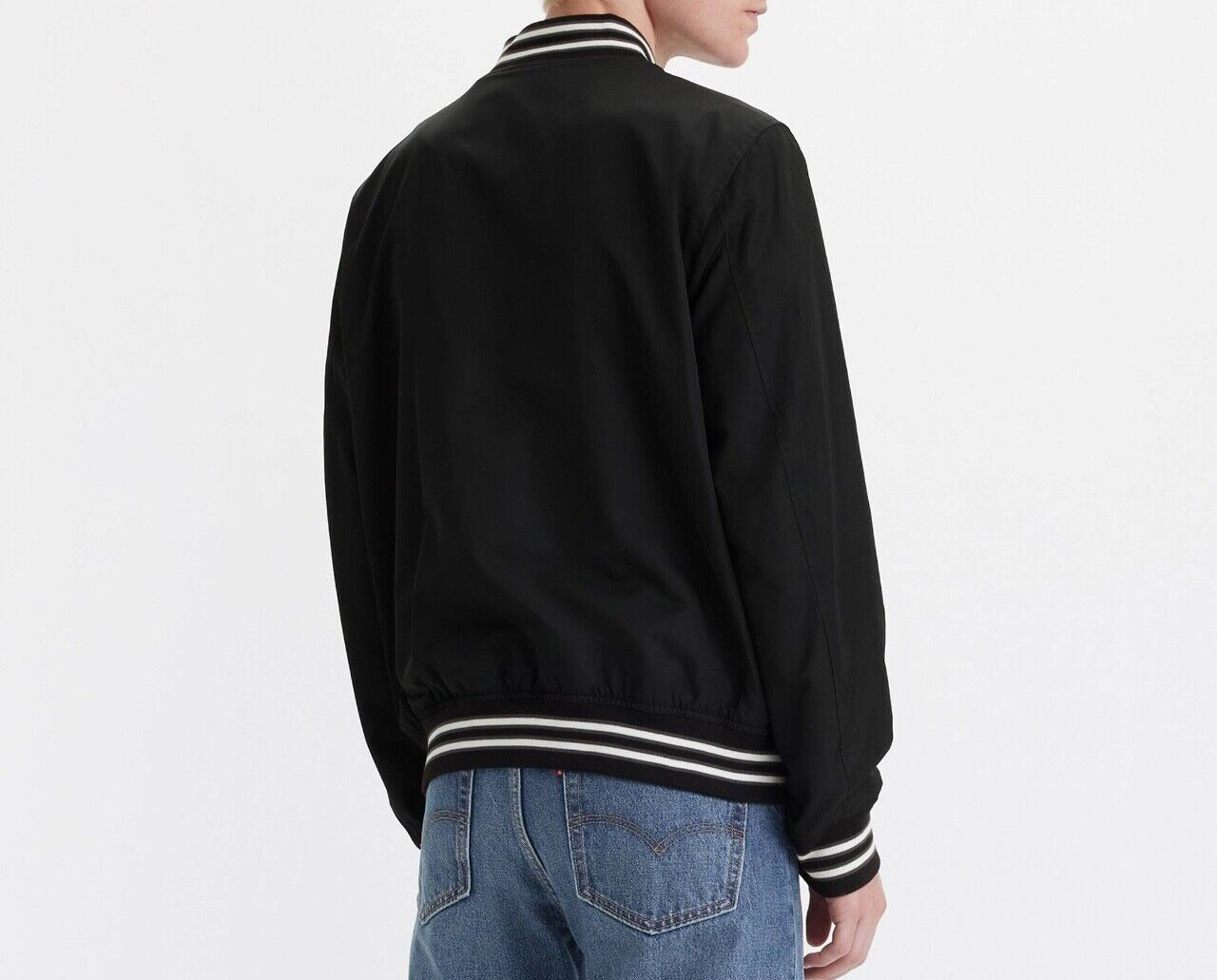 Levi’s Men’s Cavalry Twill Varsity Bomber Jacket | Black | M – NEW