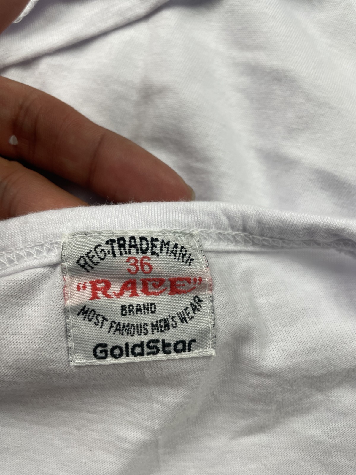 VTG Race Brand Shirt Men’s Small 36 Henley Short Sleeve Goldstar 60s 70s