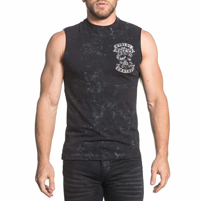 Xtreme Couture Men’s T-shirt DON’T TREAD MUSCLE TEE Sleeveless Black