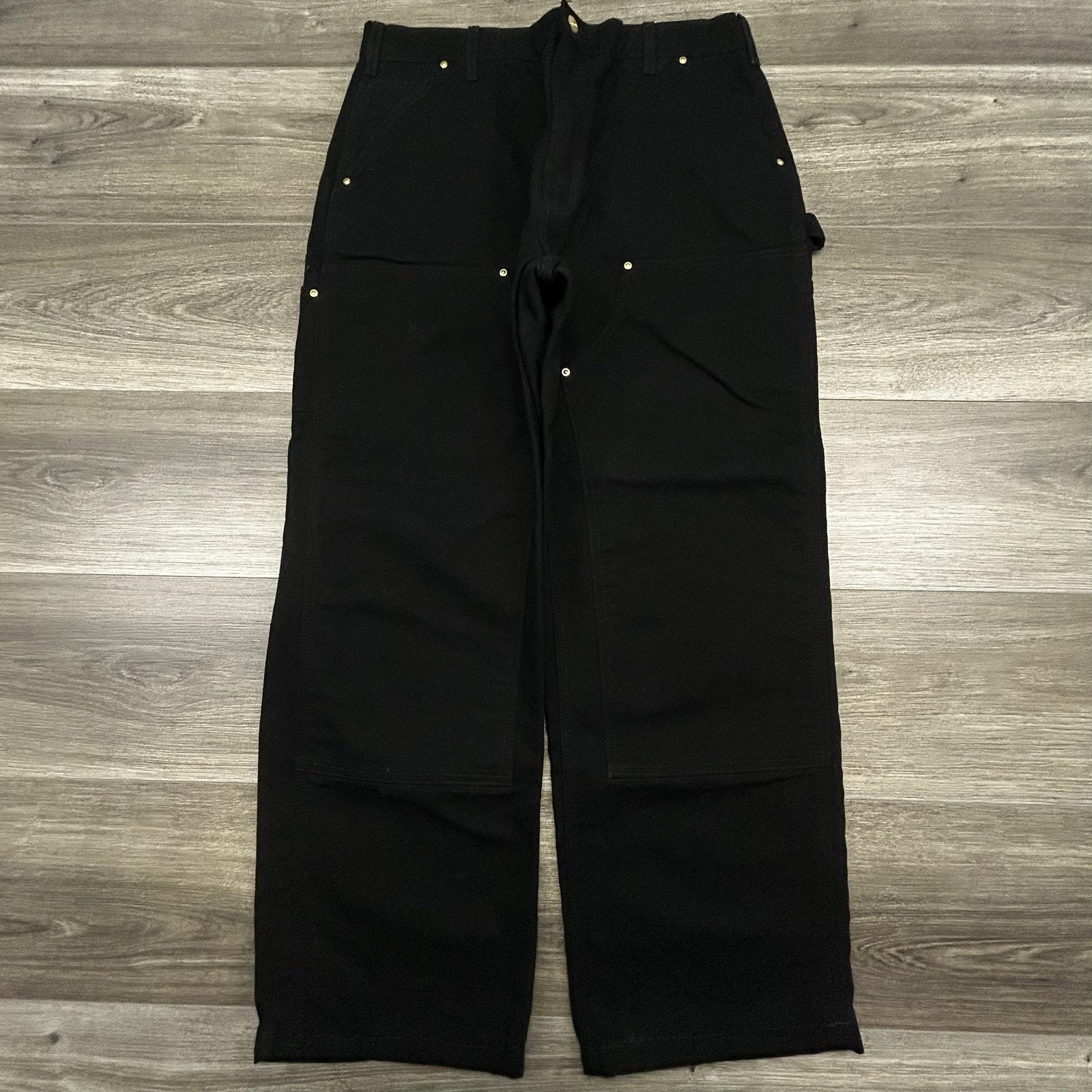 Vintage Carhartt Double Knee Carpenter Pants Mens 34×29 Black B01 BLK 90s USA